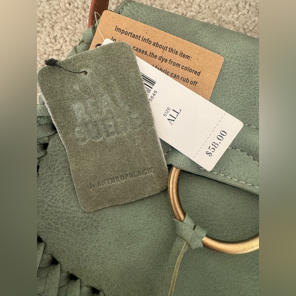 Anthropologie Green and Brown Crossbody Bag - Picture 3 of 5